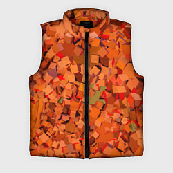 Мужской жилет Оранжевые кубы в абстракции, цвет: 3D-красный