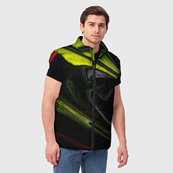 Мужской жилет Зелёный песок в темноте, цвет: 3D-красный — фото 2