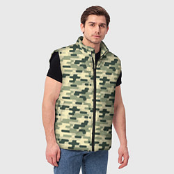 Мужской жилет Камуфляж танковый мелкий, цвет: 3D-черный — фото 2