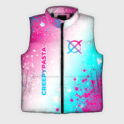 Мужской жилет CreepyPasta neon gradient style: надпись, символ