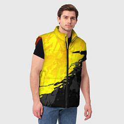 Мужской жилет Black and yellow, цвет: 3D-красный — фото 2