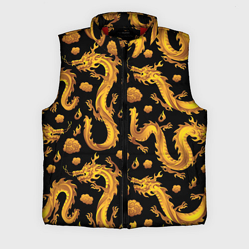 Мужской жилет Golden dragons / 3D-Красный – фото 1