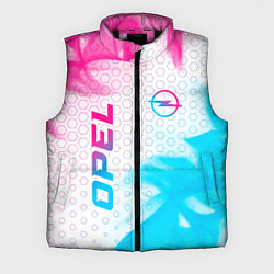 Мужской жилет Opel neon gradient style: надпись, символ, цвет: 3D-черный