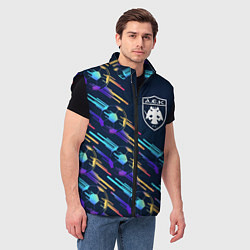 Мужской жилет AEK Athens градиентные мячи, цвет: 3D-черный — фото 2
