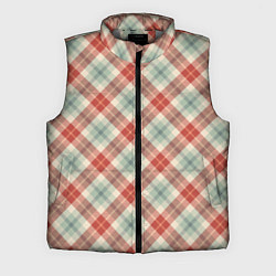 Мужской жилет Салатовый узор в клетку
