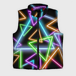 Мужской жилет Неоновые треугольники - текстура, цвет: 3D-красный