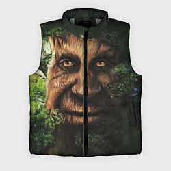 Мужской жилет Дерево с лицом мем Мудрое дерево, цвет: 3D-светло-серый