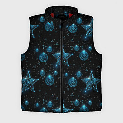 Мужской жилет Новогодние игрушки - Неон, цвет: 3D-красный