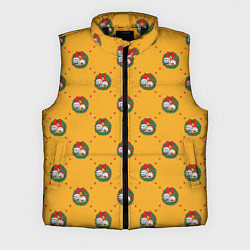 Мужской жилет Рик и Морти Новый год паттерн, цвет: 3D-черный