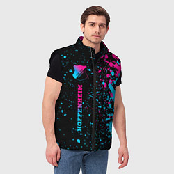 Мужской жилет Hoffenheim - neon gradient: по-вертикали, цвет: 3D-черный — фото 2