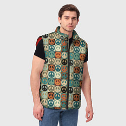 Мужской жилет Peace symbol pattern, цвет: 3D-красный — фото 2