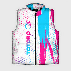 Мужской жилет Totoro neon gradient style: по-вертикали, цвет: 3D-черный