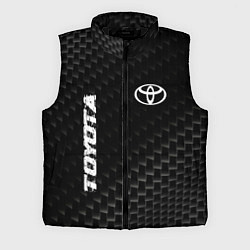 Мужской жилет Toyota карбоновый фон, цвет: 3D-черный