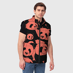 Мужской жилет С красными пандами, цвет: 3D-черный — фото 2