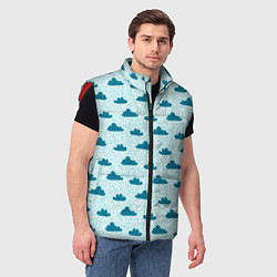 Мужской жилет Облака и дождь, цвет: 3D-красный — фото 2