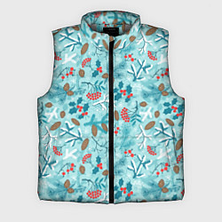 Мужской жилет Зимняя природа, цвет: 3D-светло-серый