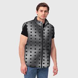 Мужской жилет Текстура перфорированного металла, цвет: 3D-светло-серый — фото 2