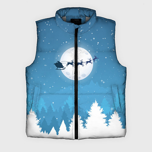 Мужской жилет Новогодняя сказка дед мороз / 3D-Светло-серый – фото 1