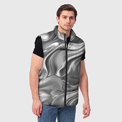 Мужской жилет Плавленное серебро, цвет: 3D-черный — фото 2