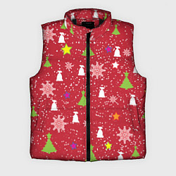 Мужской жилет Red new year, цвет: 3D-черный