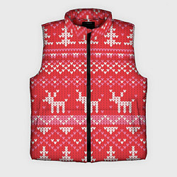 Мужской жилет Тёплые олени, цвет: 3D-красный