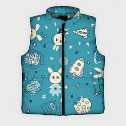 Мужской жилет Зайцы-космонавты, цвет: 3D-светло-серый