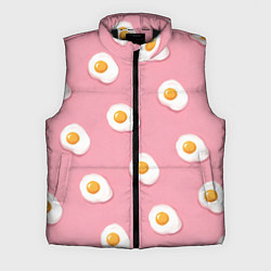 Мужской жилет Яичница на розовом фоне