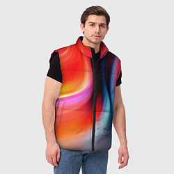 Мужской жилет Радужные волны, цвет: 3D-черный — фото 2