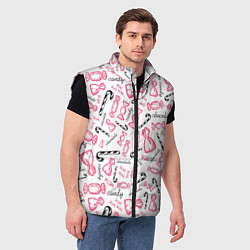 Мужской жилет Сладкая жизнь в розовом цвете, цвет: 3D-черный — фото 2