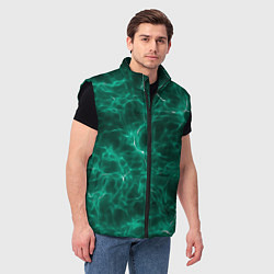 Мужской жилет Текстура воздушных частиц, цвет: 3D-черный — фото 2