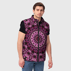 Мужской жилет Узорный калейдоскоп, цвет: 3D-черный — фото 2