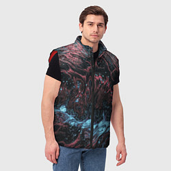 Мужской жилет Разводы от краски, цвет: 3D-красный — фото 2