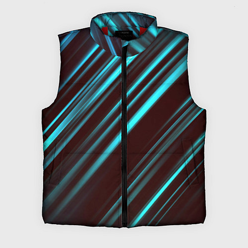 Мужской жилет Stripes line neon color / 3D-Красный – фото 1