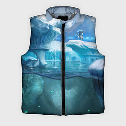 Мужской жилет Subnautica - КРАБ на леднике, цвет: 3D-светло-серый
