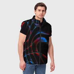 Мужской жилет Neon colors drops of liquid, цвет: 3D-красный — фото 2