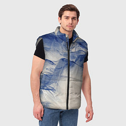 Мужской жилет Горы скалы в тумане, цвет: 3D-светло-серый — фото 2