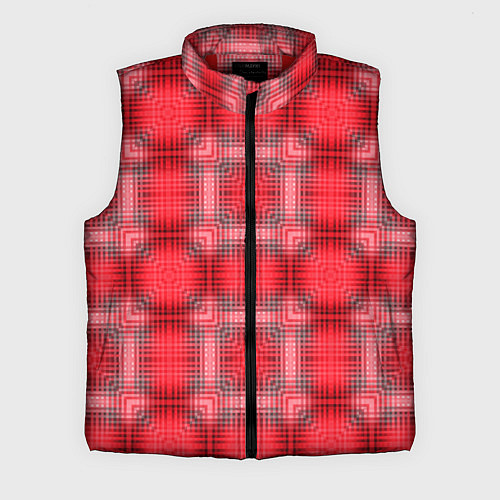 Мужской жилет Красный с белым клетчатый узор / 3D-Красный – фото 1