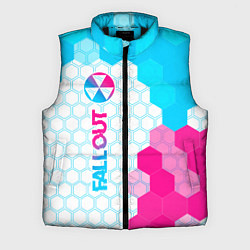 Мужской жилет Fallout neon gradient style: по-вертикали, цвет: 3D-черный