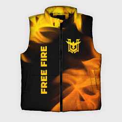 Мужской жилет Free Fire - gold gradient: надпись, символ, цвет: 3D-черный