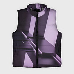 Мужской жилет Фиолетовая геометрия, цвет: 3D-светло-серый