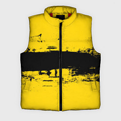 Мужской жилет Черно-желтая полоса Cyberpunk 2077, цвет: 3D-красный