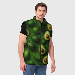 Мужской жилет Сочная текстура из авокадо, цвет: 3D-черный — фото 2