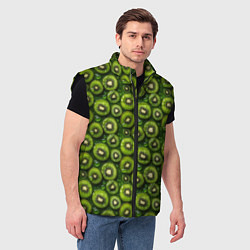 Мужской жилет Сочная текстура из мелкого киви, цвет: 3D-черный — фото 2