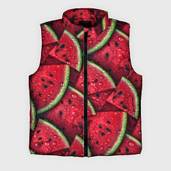 Мужской жилет Сочная текстура из долек арбуза, цвет: 3D-черный