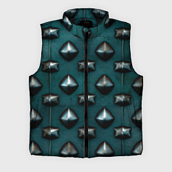 Мужской жилет Зелёная шипованная броня, цвет: 3D-черный