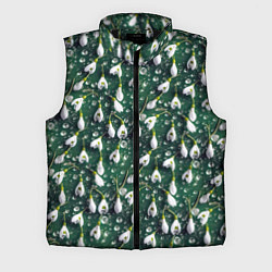 Мужской жилет Сочная текстура из подснежников, цвет: 3D-черный