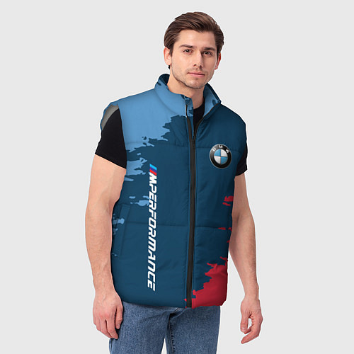Мужской жилет BMW m performance grunge / 3D-Светло-серый – фото 3
