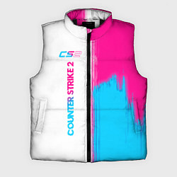 Мужской жилет Counter Strike 2 neon gradient style: по-вертикали, цвет: 3D-черный