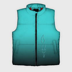 Мужской жилет Силуэт лисы на градиентном фоне