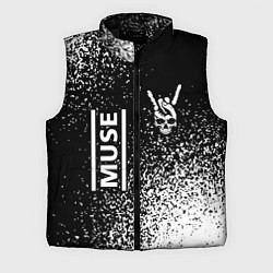 Мужской жилет Muse и рок символ на темном фоне, цвет: 3D-черный